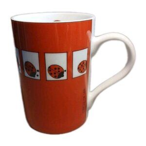 Konitz Ladybug Circle of Life Porcelain Coffee Mug Tea Cup Germany Red White